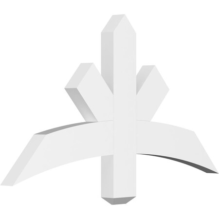 Ekena Millwork Alberta Architectural Grade PVC Gable Bracket, 36"W x 19 1/2"H x 2"D x 4"F, 13/12 Pitch GBP036X20X0204ALB00